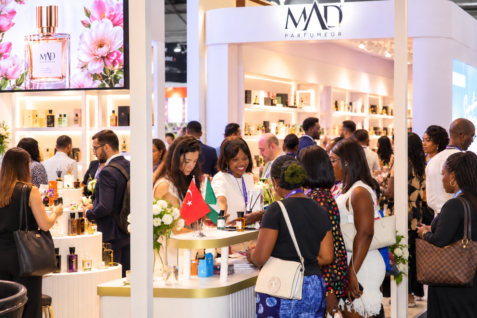 Buyers and exhibitors at Beauty West Africa